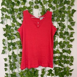 Basic Editions Vintage Red/Orange Tank Top